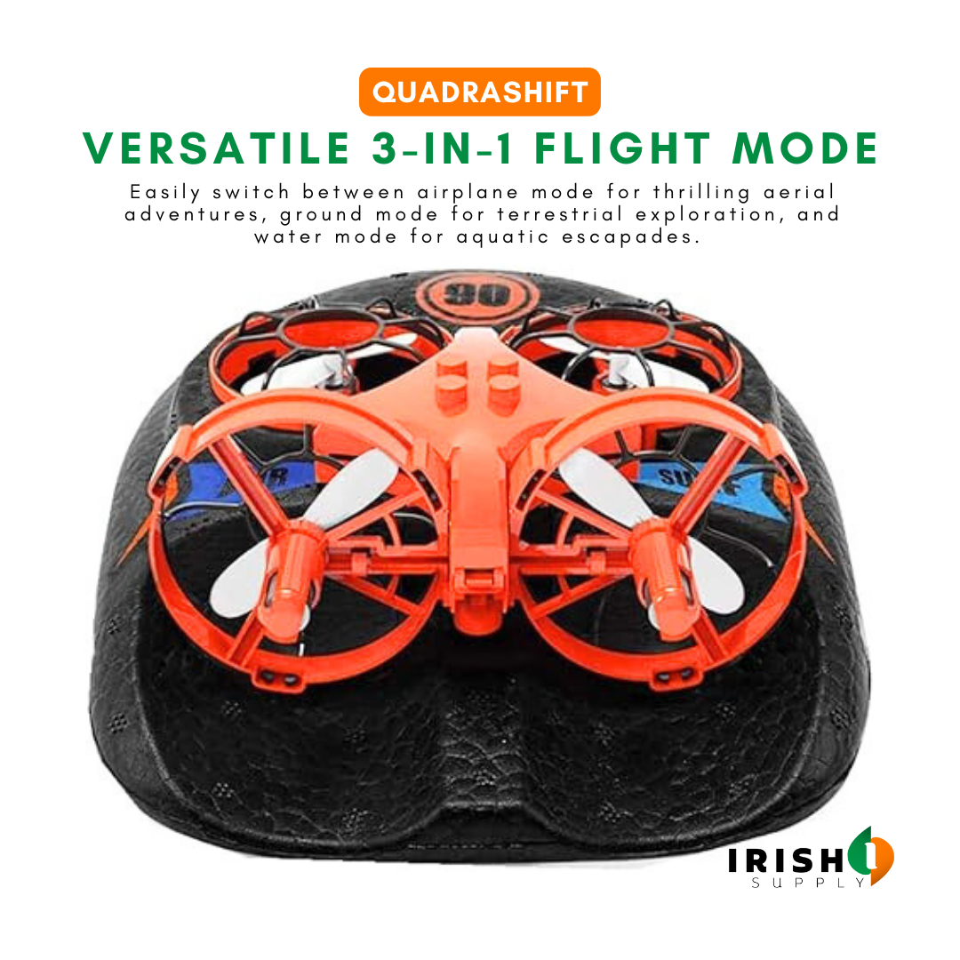 Irish Supply, QUADRASHIFT, 3 in 1 Remote Controlled Hovercraft