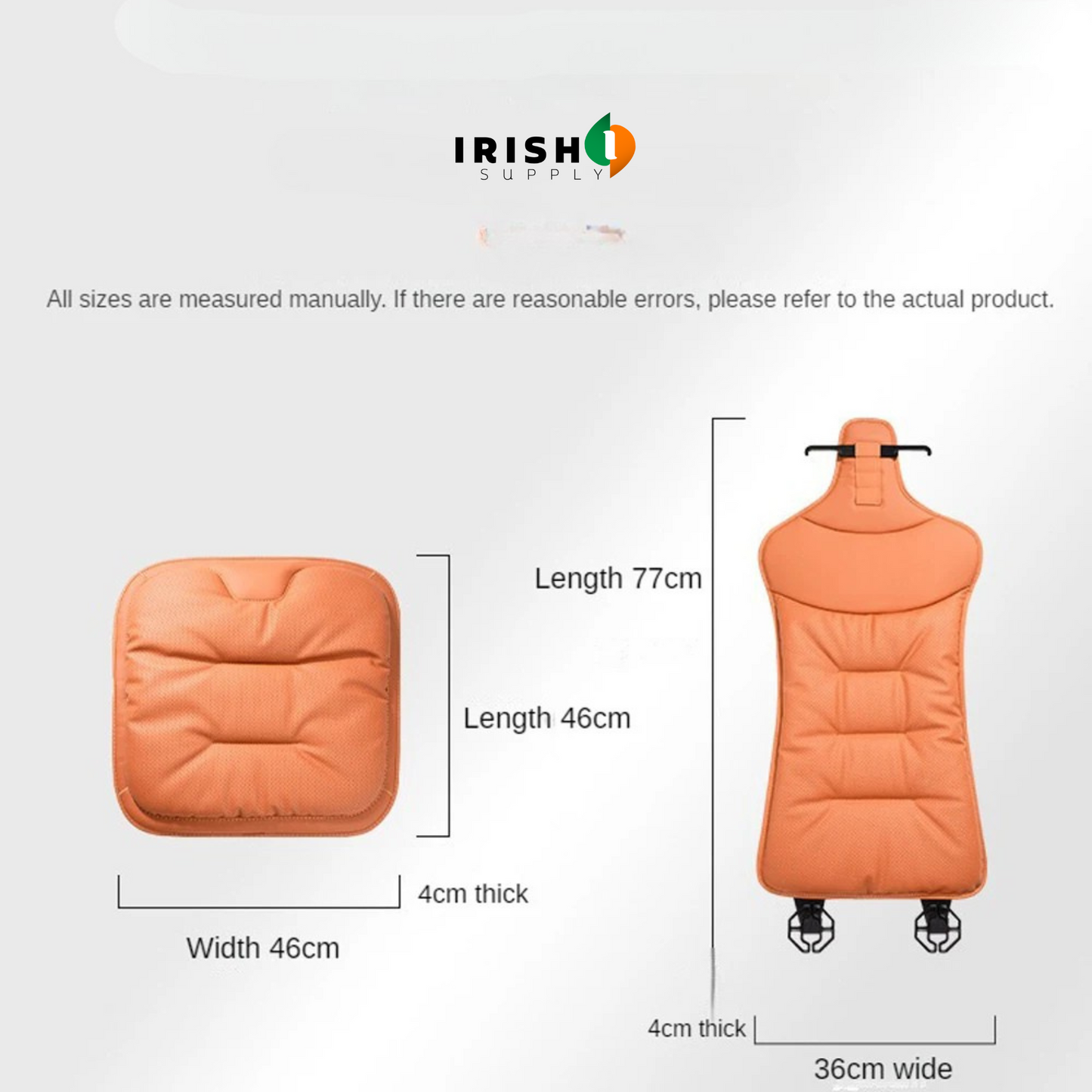 DRIVEELITE Breathable Nappa Leather Car Seat Cushion