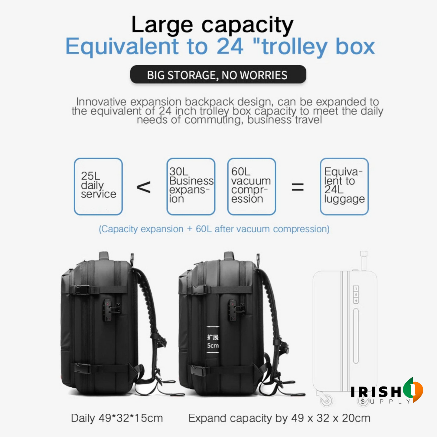 CARRYMAX Expandable 17-Inch Laptop Backpack