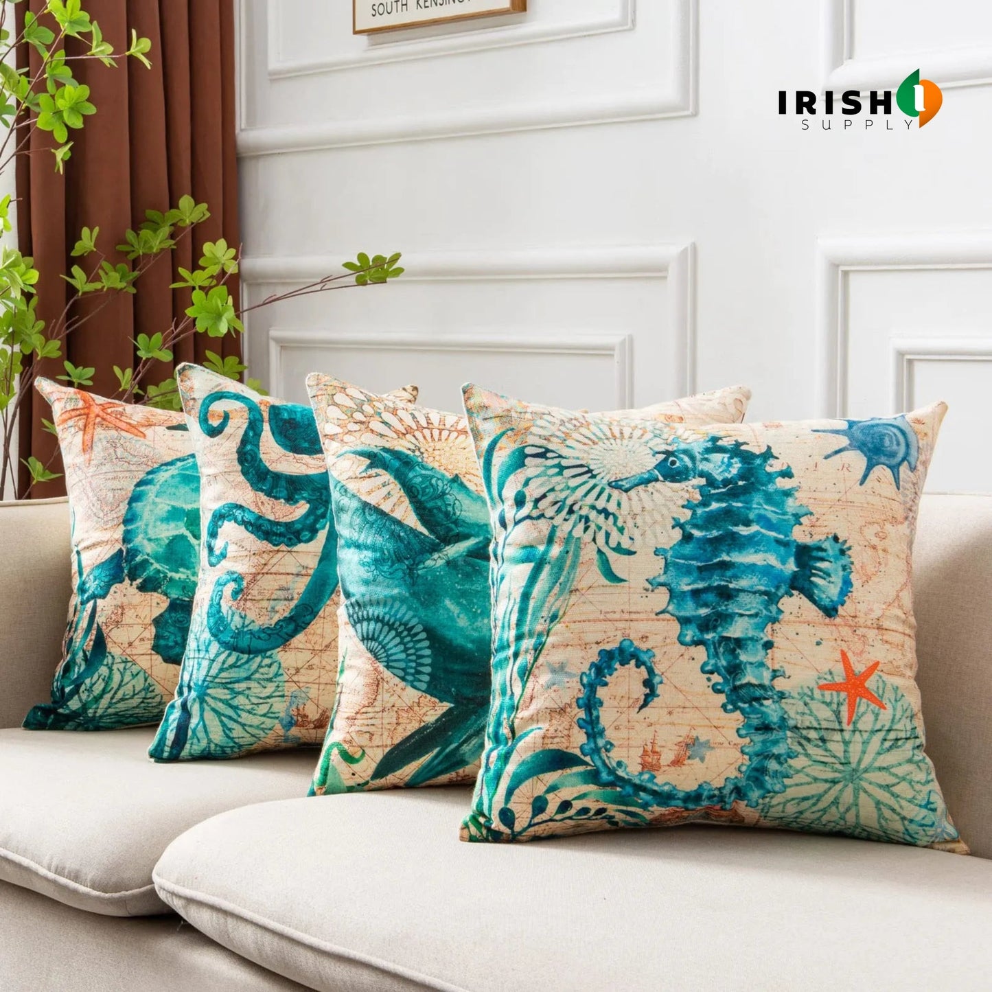 SEAHAVEN Premium Coastal Pillowcases (45x45cm)