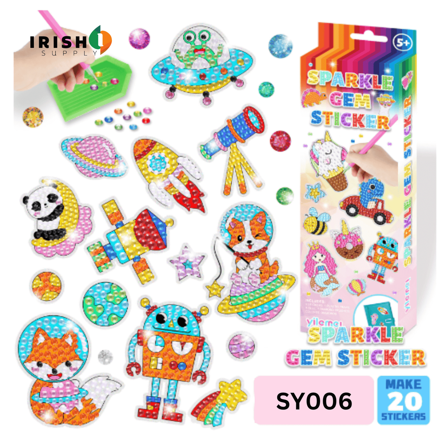 GEMCRAFT™ Sparkling DIY Gem Sticker Set