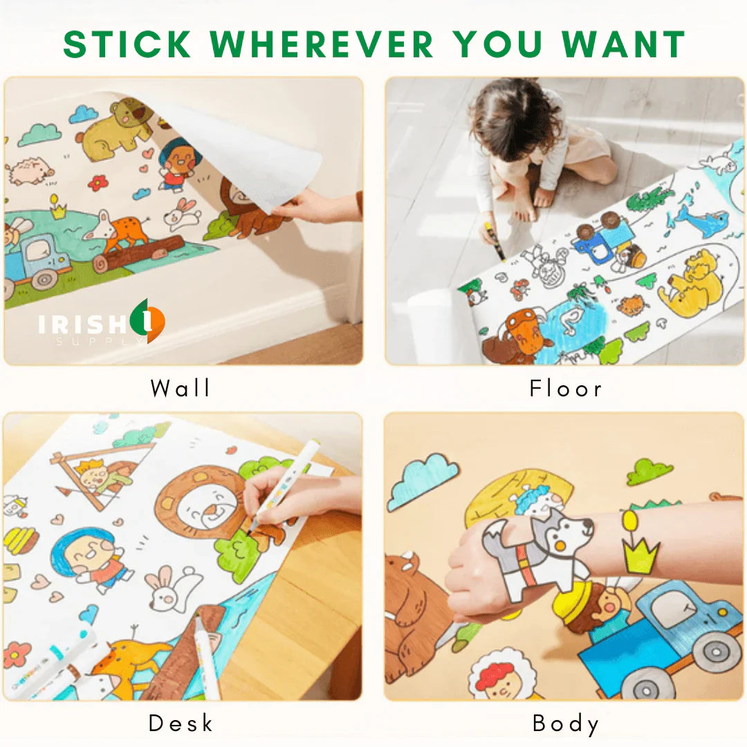 COLORSTRIP™ Children's Drawing Graffiti Scroll (3m)