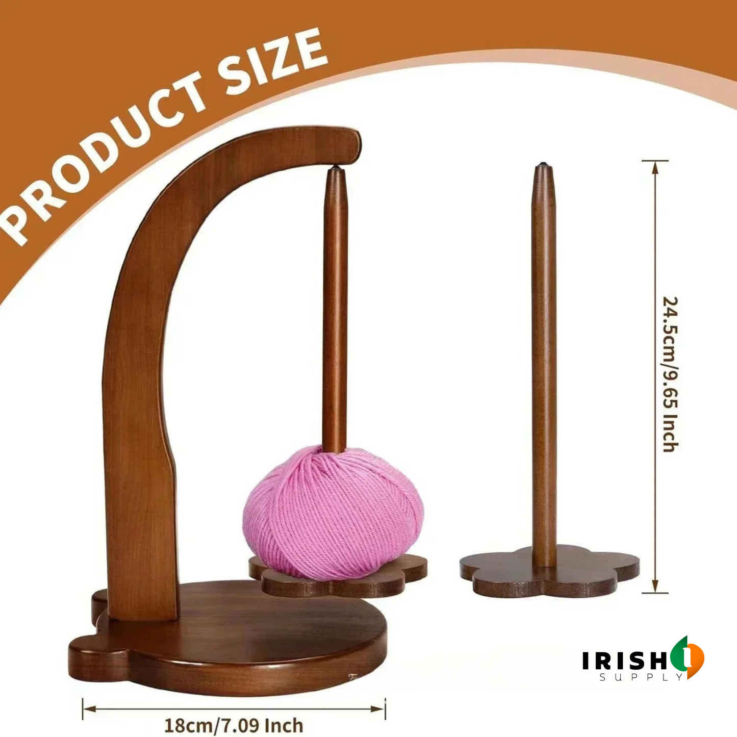MAGNISPIN 360° Rotation Spinner Wooden Yarn Holder