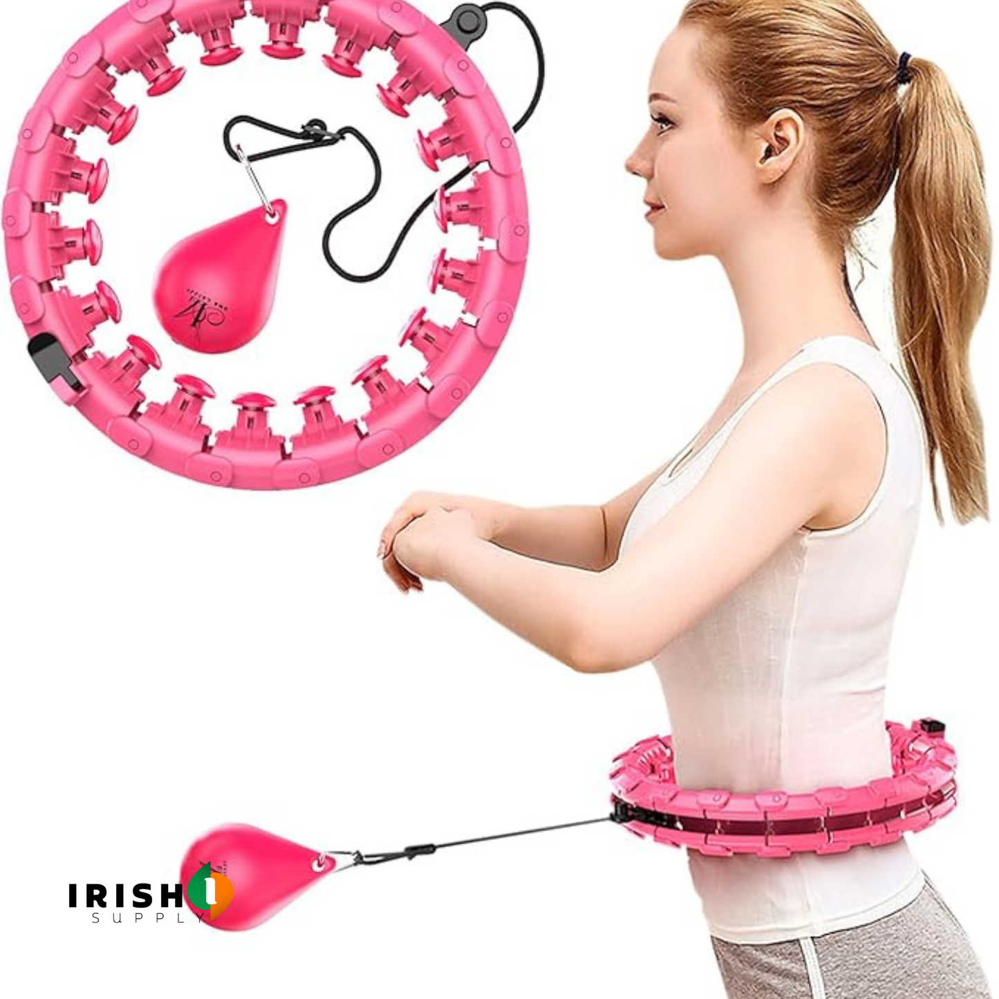 HOOPEDGE Adjustable Fitness Hoop for Thin Waist Exercise