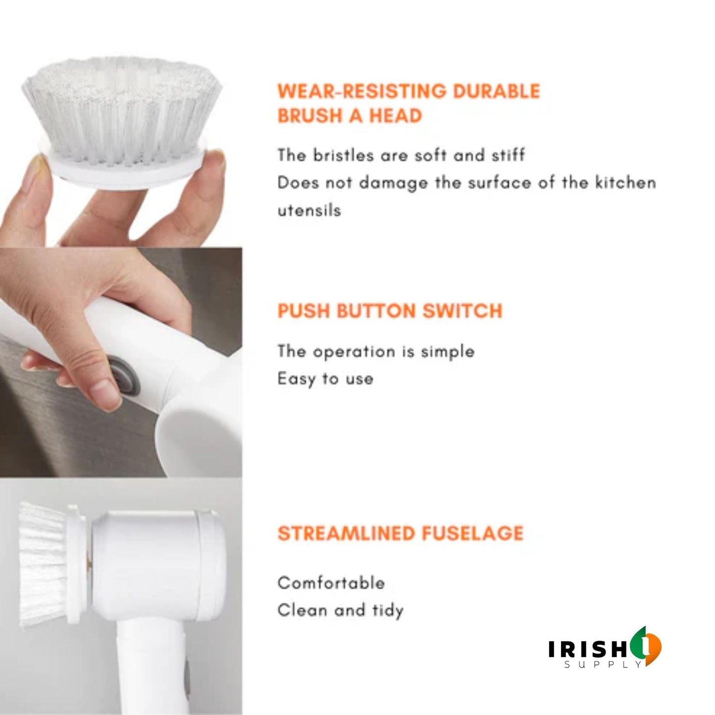 RushBrush™ Handheld Electric Brush