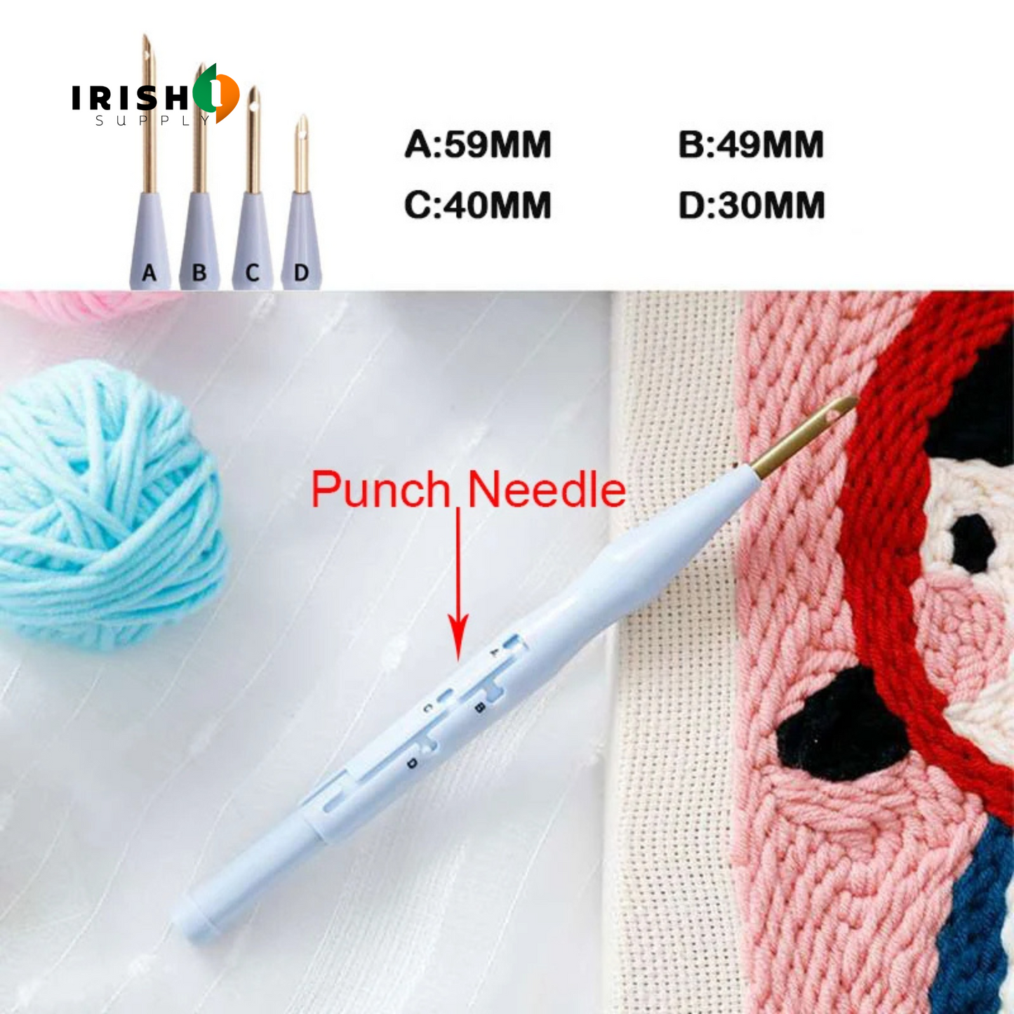 THREADSCAPE Floral Knitting Crochet Punch Needle Set