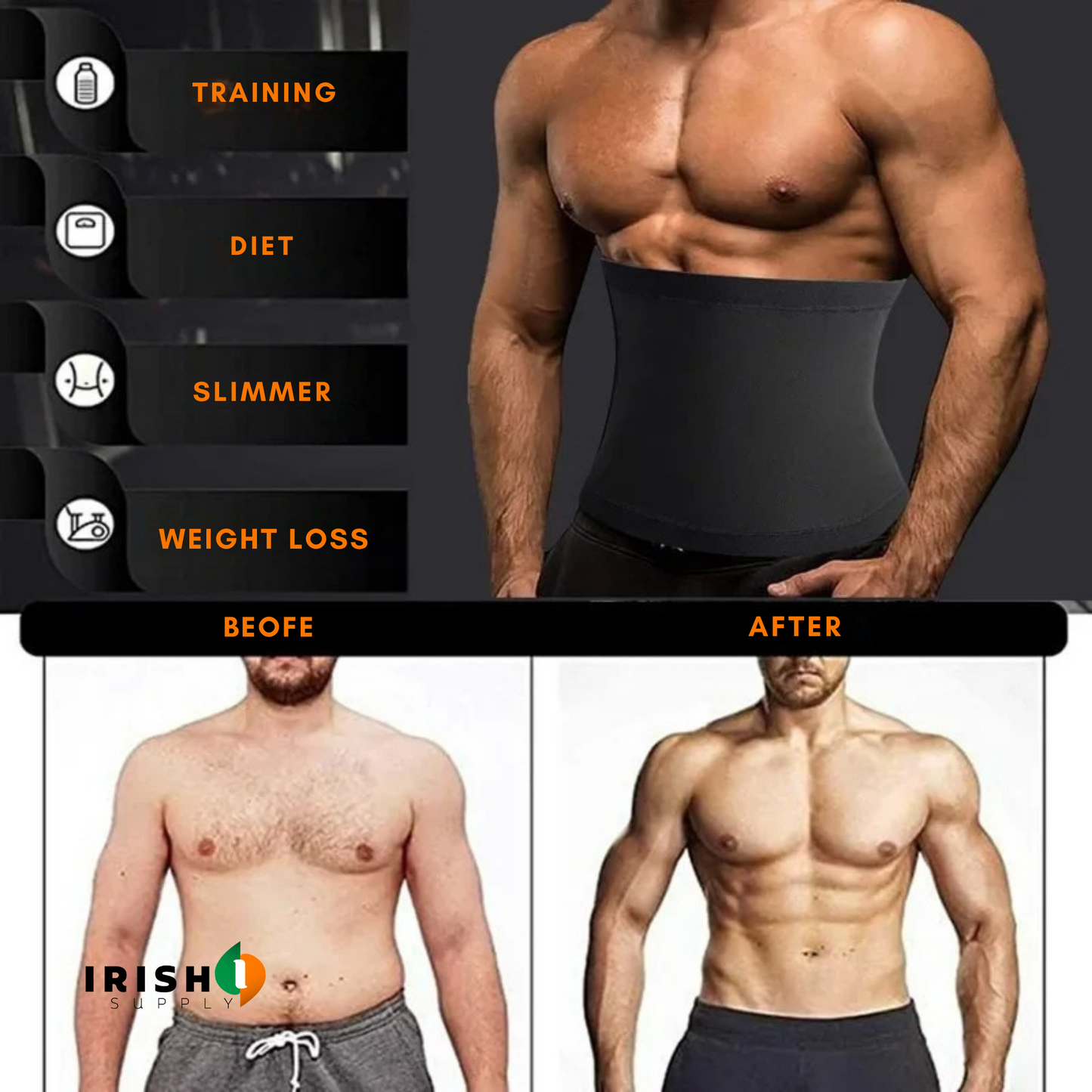 COREFLEX Sweat Trimmer Belt Waist Trainer