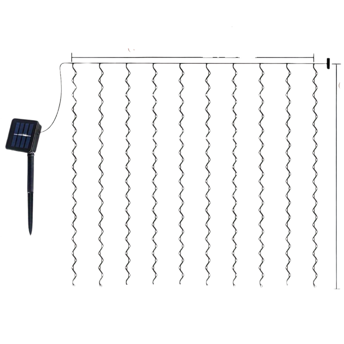 STARCURTAIN LED Solar Curtain String Lights