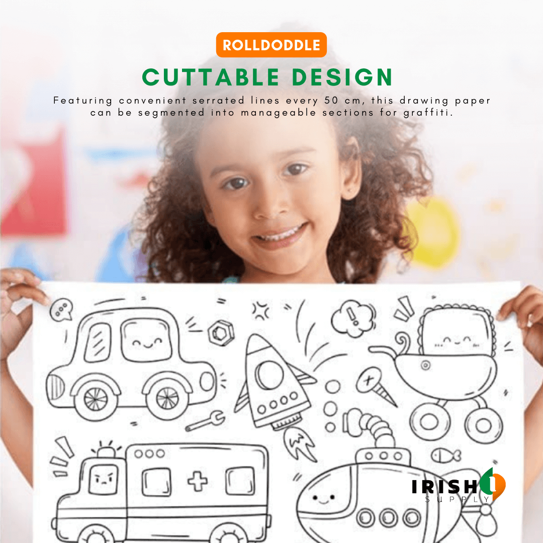 ROLLDODDLE Self-Adhesive Colouring Paper Roll