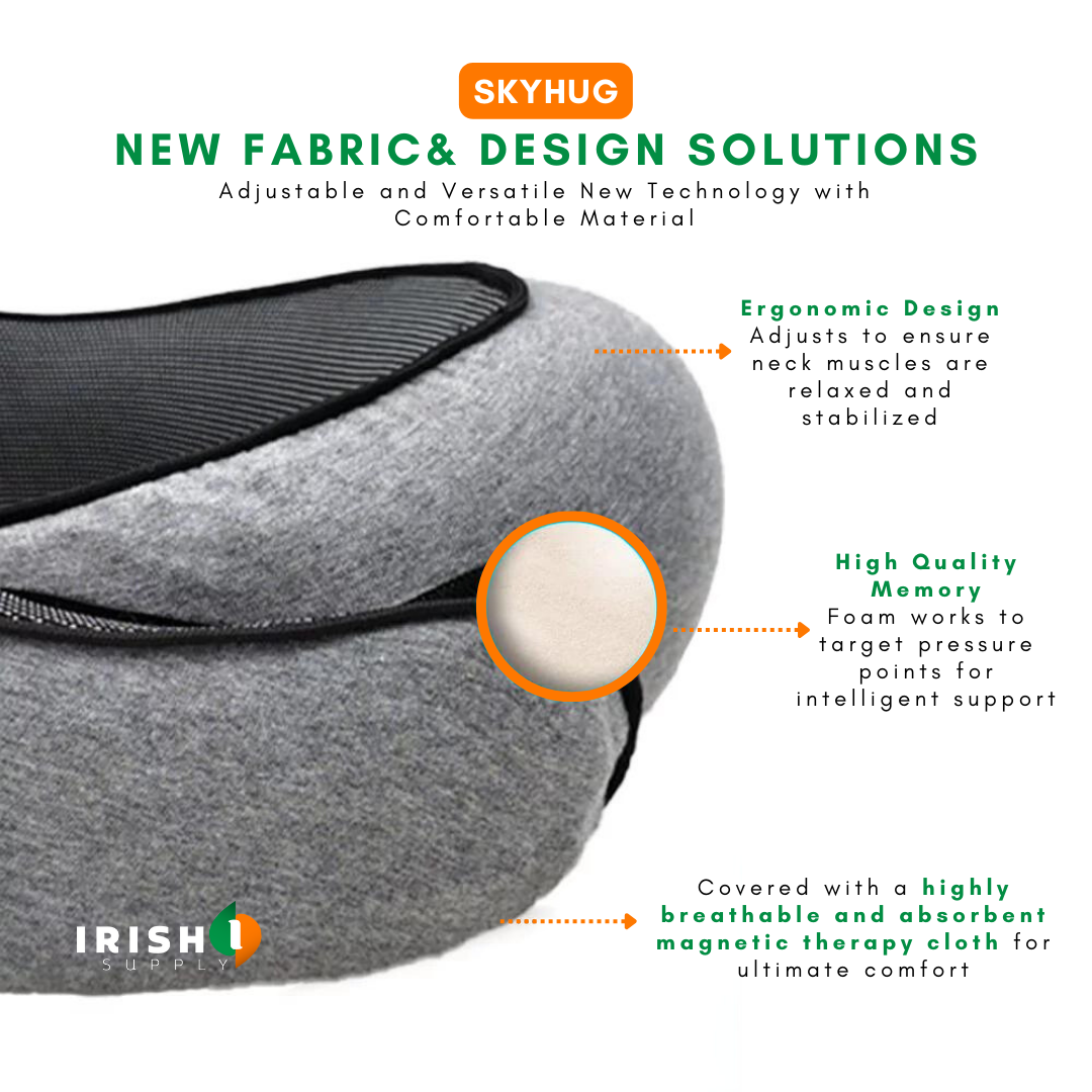 Irish Supply, SKYHUG, Soothing Portable Pillow Travel Companion