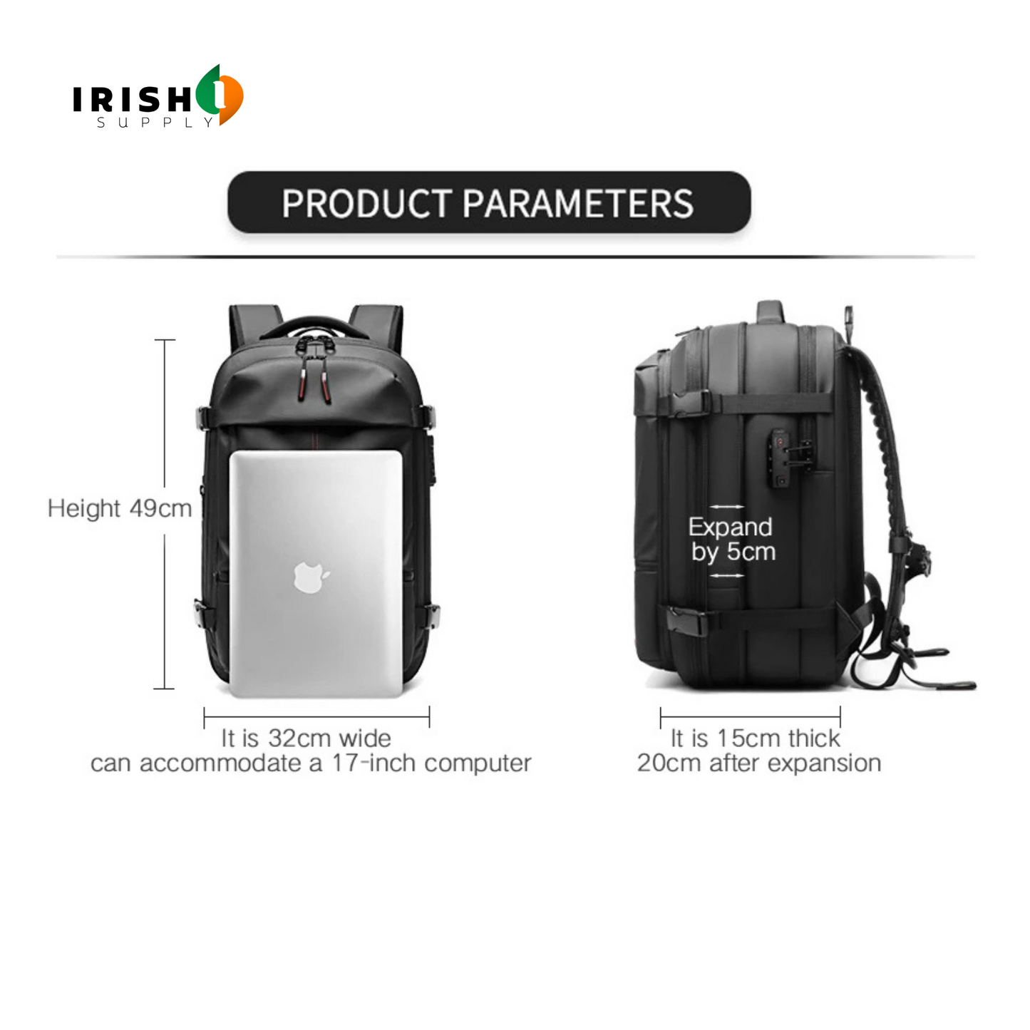 CARRYMAX Expandable 17-Inch Laptop Backpack