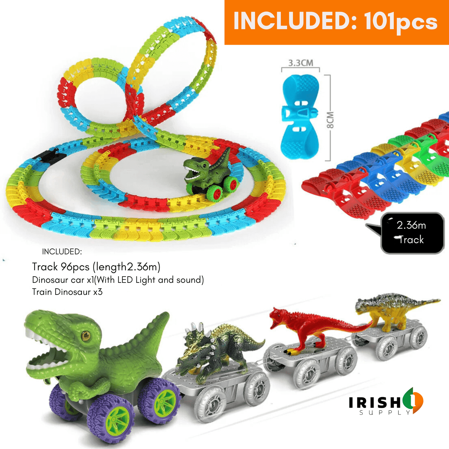 FLEXRACE Anti-Gravity Climbing Rail Car Set