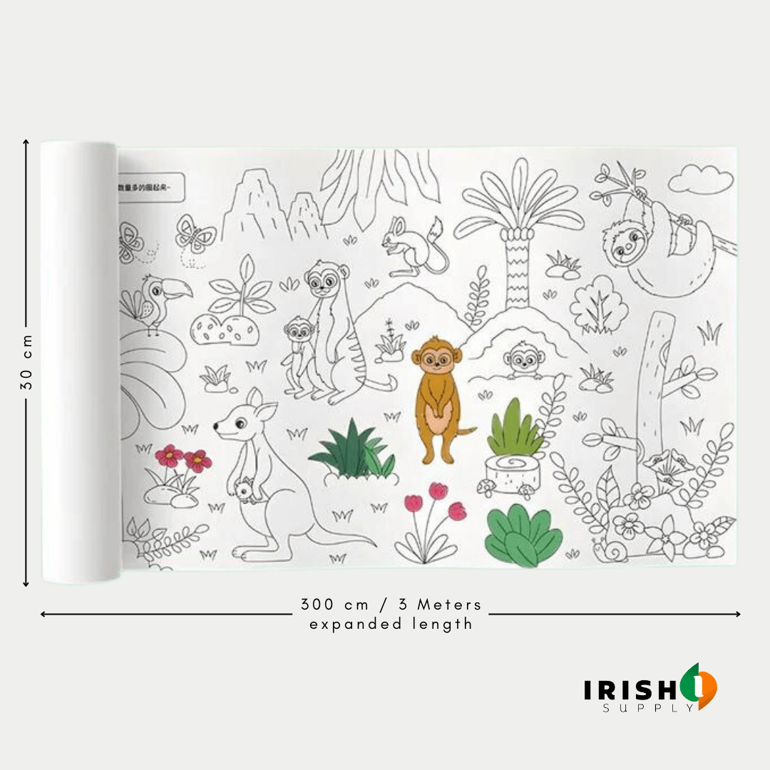 ROLLDODDLE Self-Adhesive Colouring Paper Roll