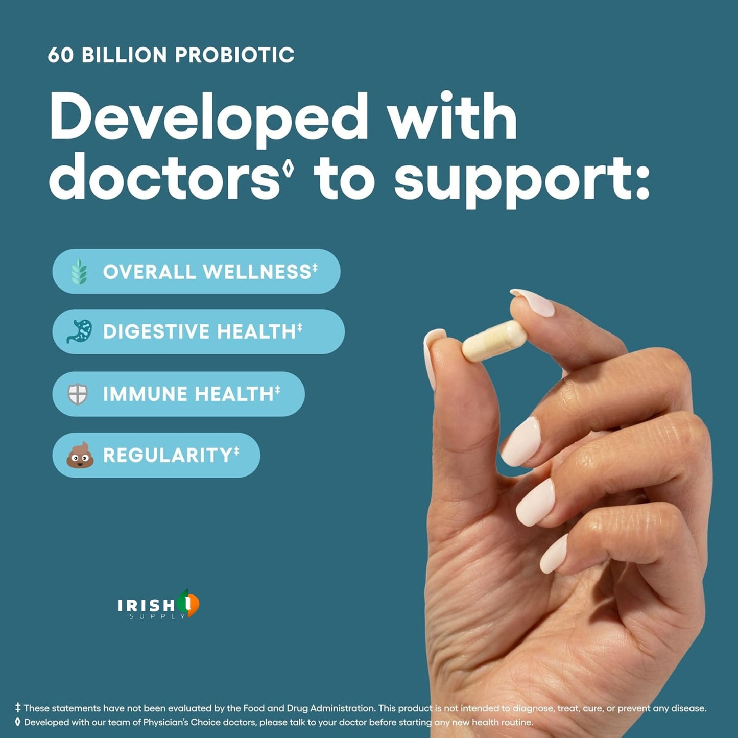 BIOCORE 60 Billion CFU Probiotic with Prebiotics (30 Capsules)