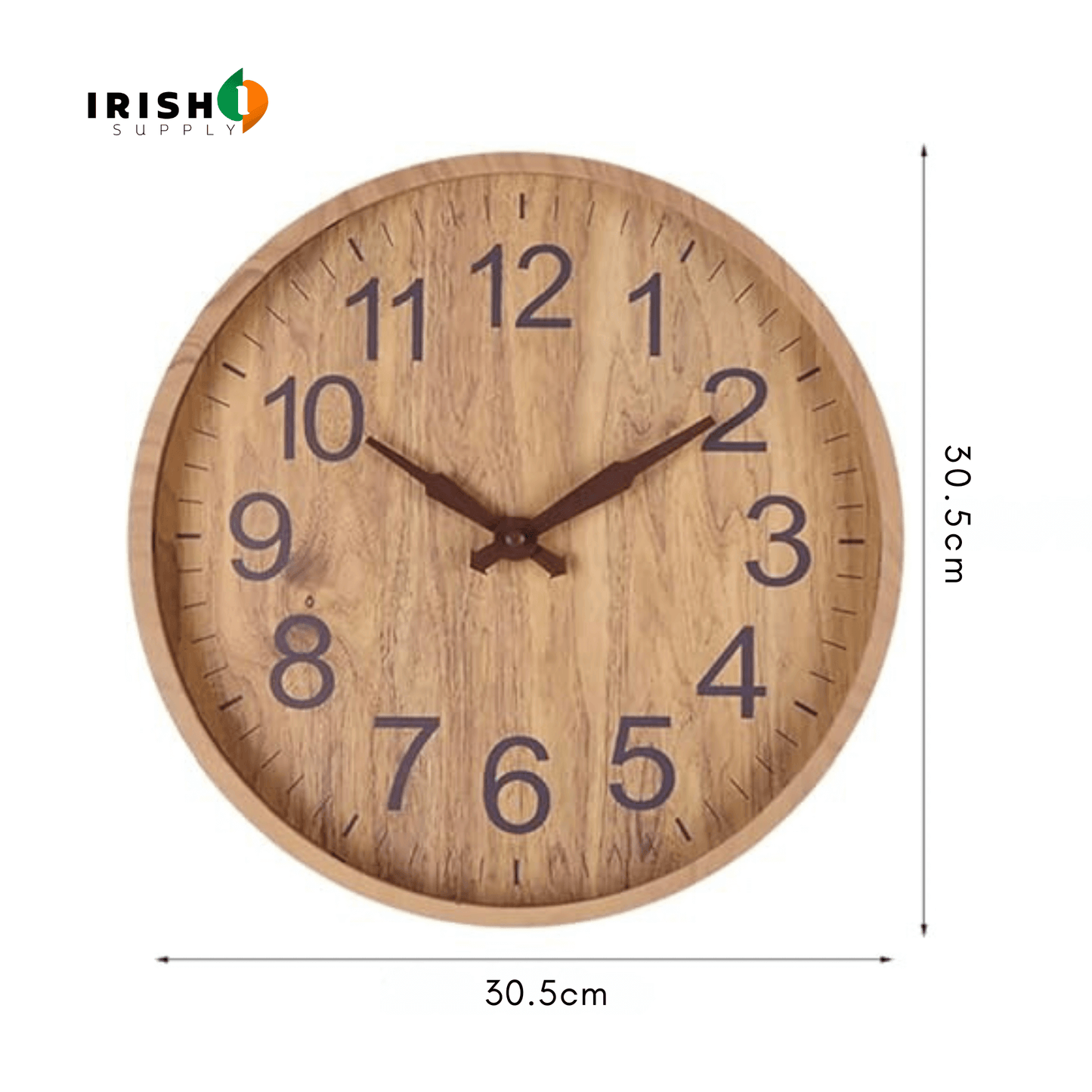ECOTIME Natural wood wall clock