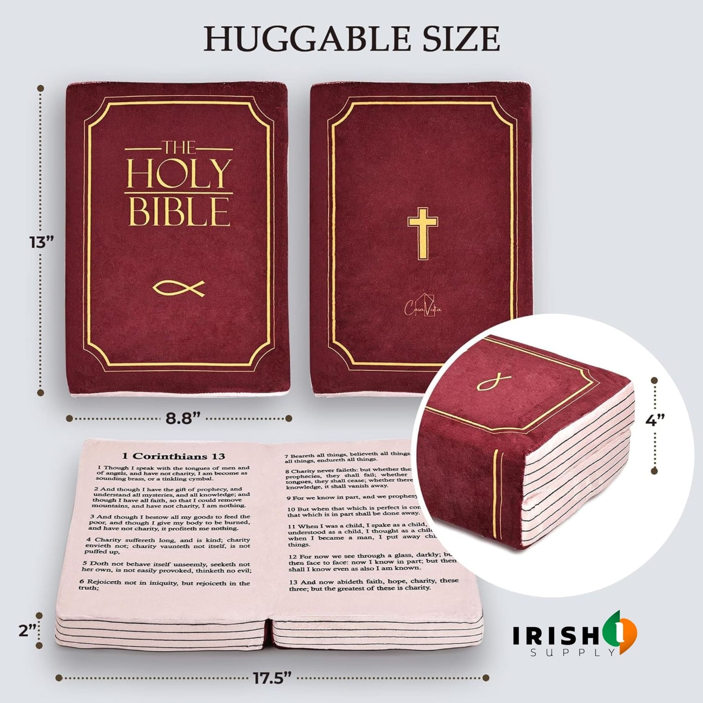 FAITHFORM Premium Bible-Shaped with Verse Pillow