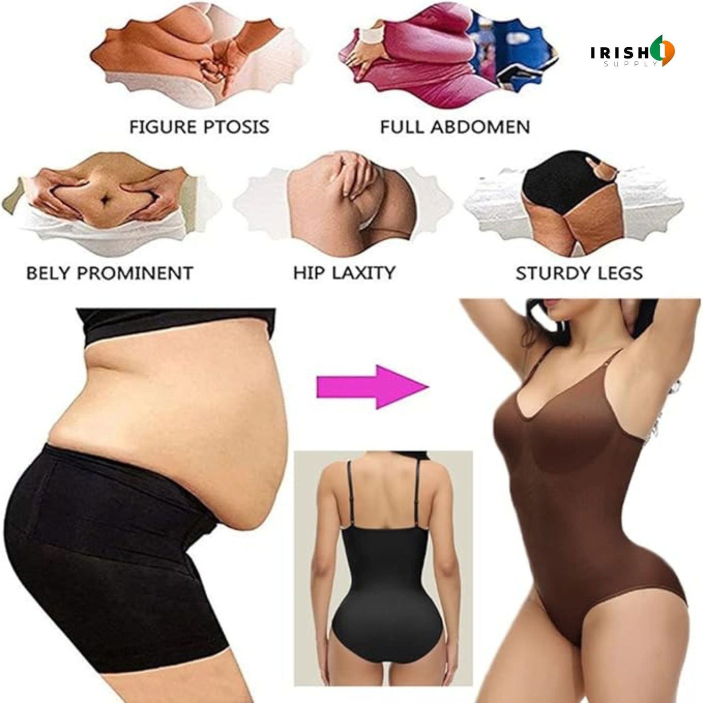 FEMNITY Sculpted Fit Shapewear Jumpsuit
