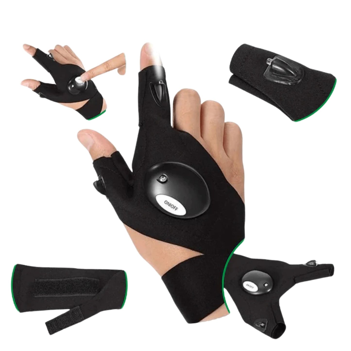 FINGERBEAM Premium LED Lights Waterproof Gloves