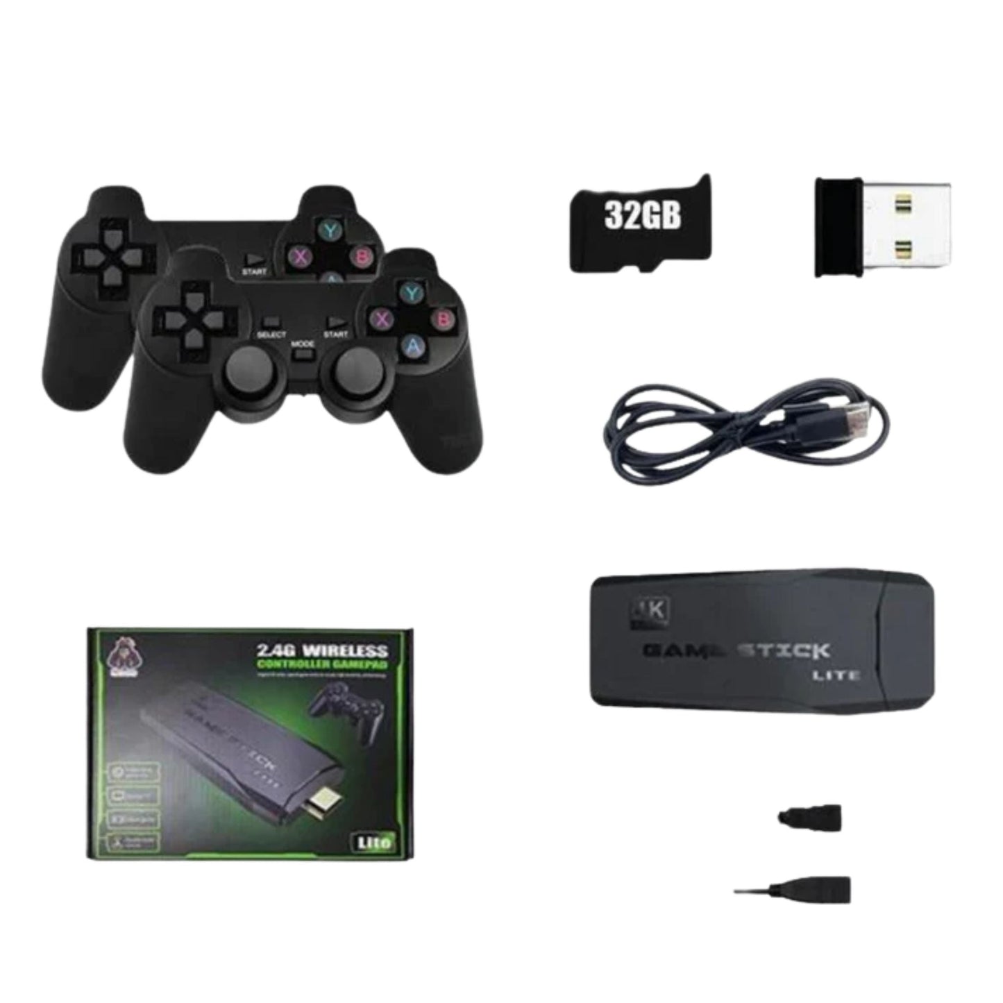GAMEFLEX TV Games Stick 4K HD Video Game with Wireless Console