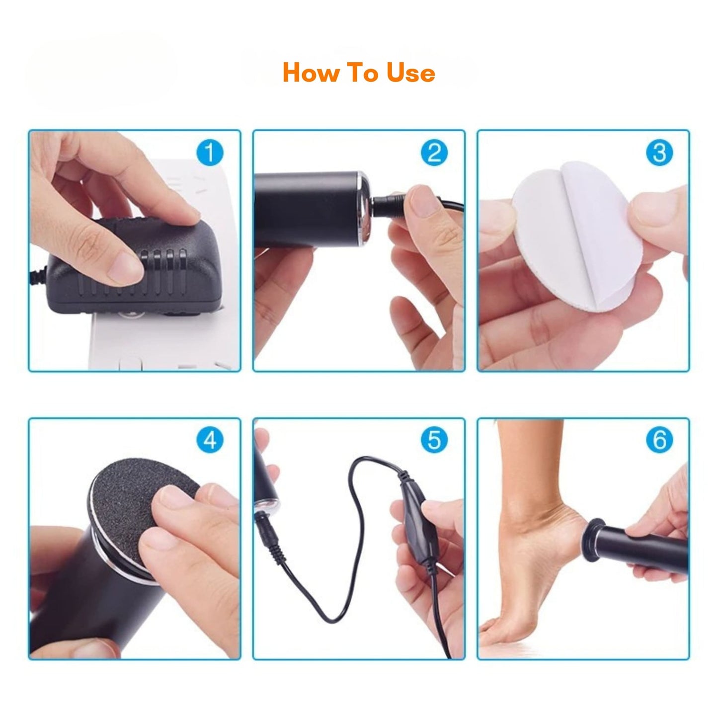 GLOWSOLE Electric Foot Callus Remover