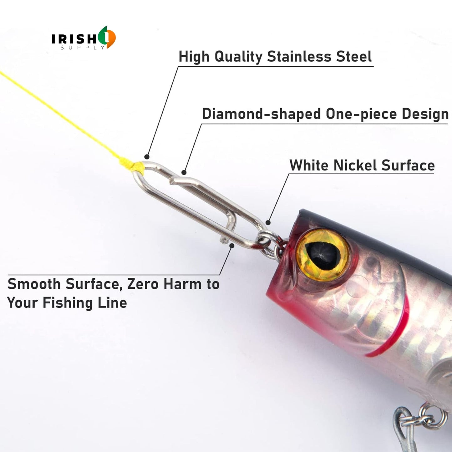 HOOKVAULT Stainless Steel Lure Snap Connectors