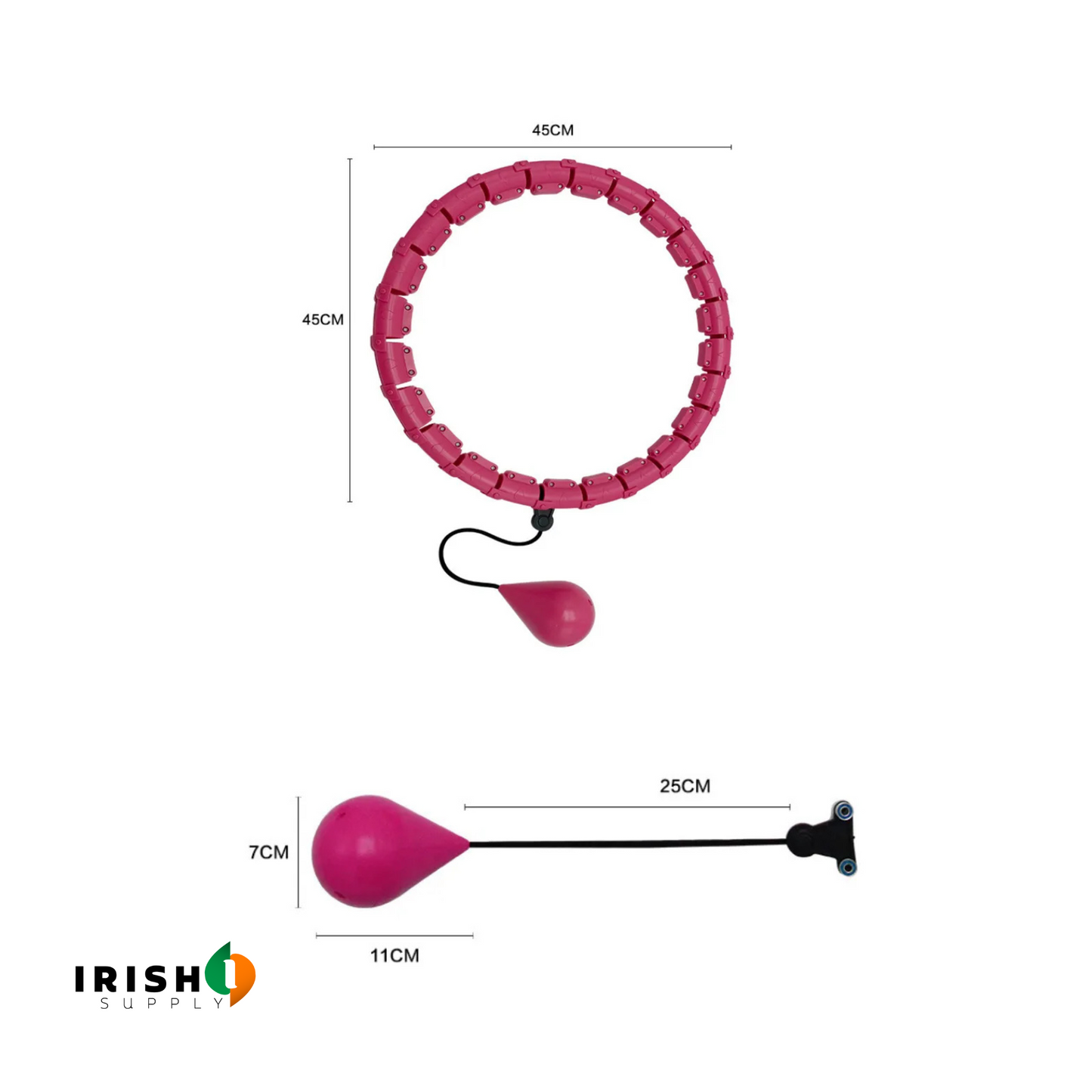 HOOPEDGE Adjustable Fitness Hoop for Thin Waist Exercise