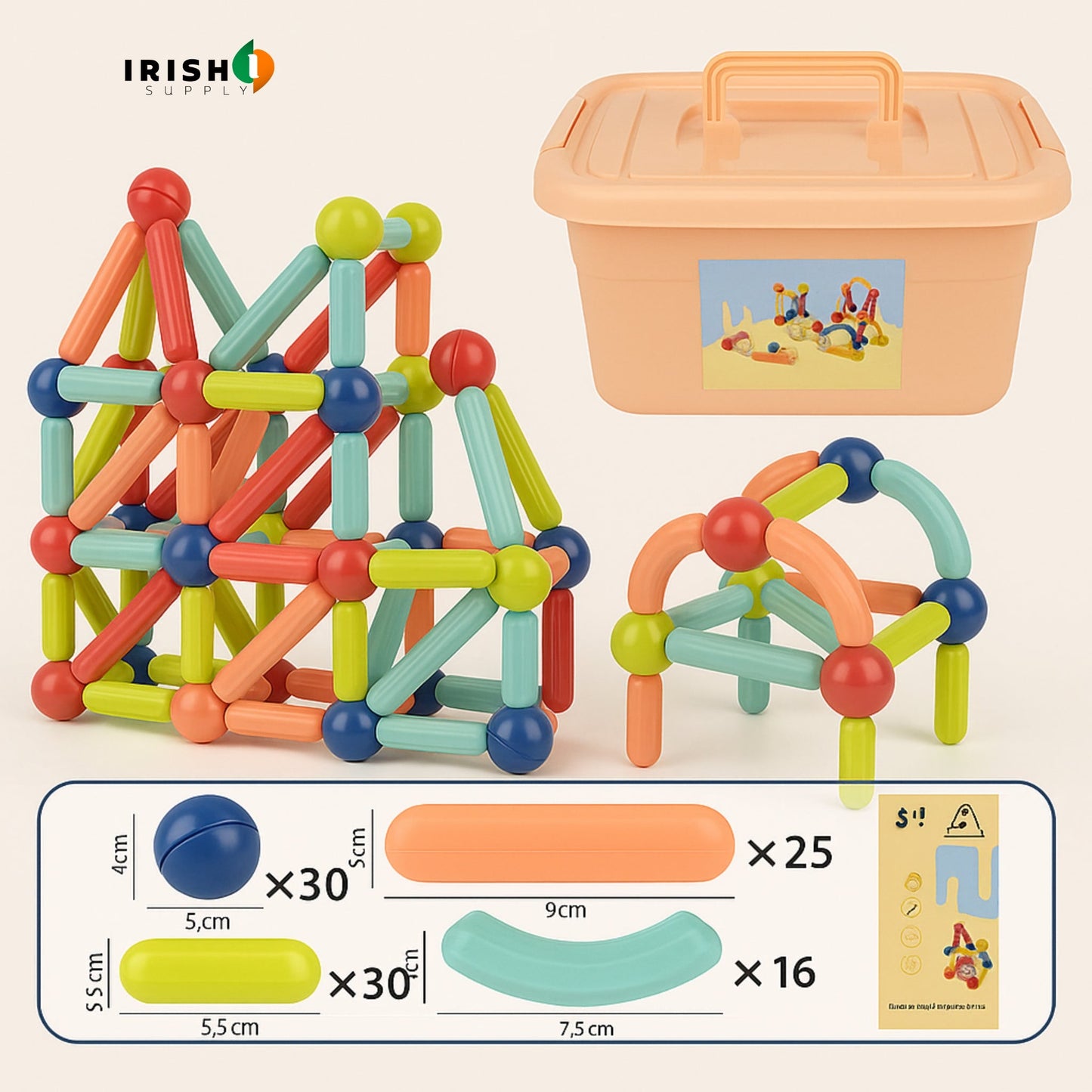 MAGNABUILD Magnetic Sticks Building Blocks