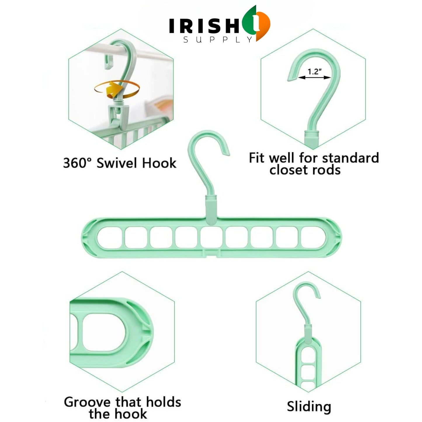 NEATNEX Compact Multi-Hook Closet Hanger