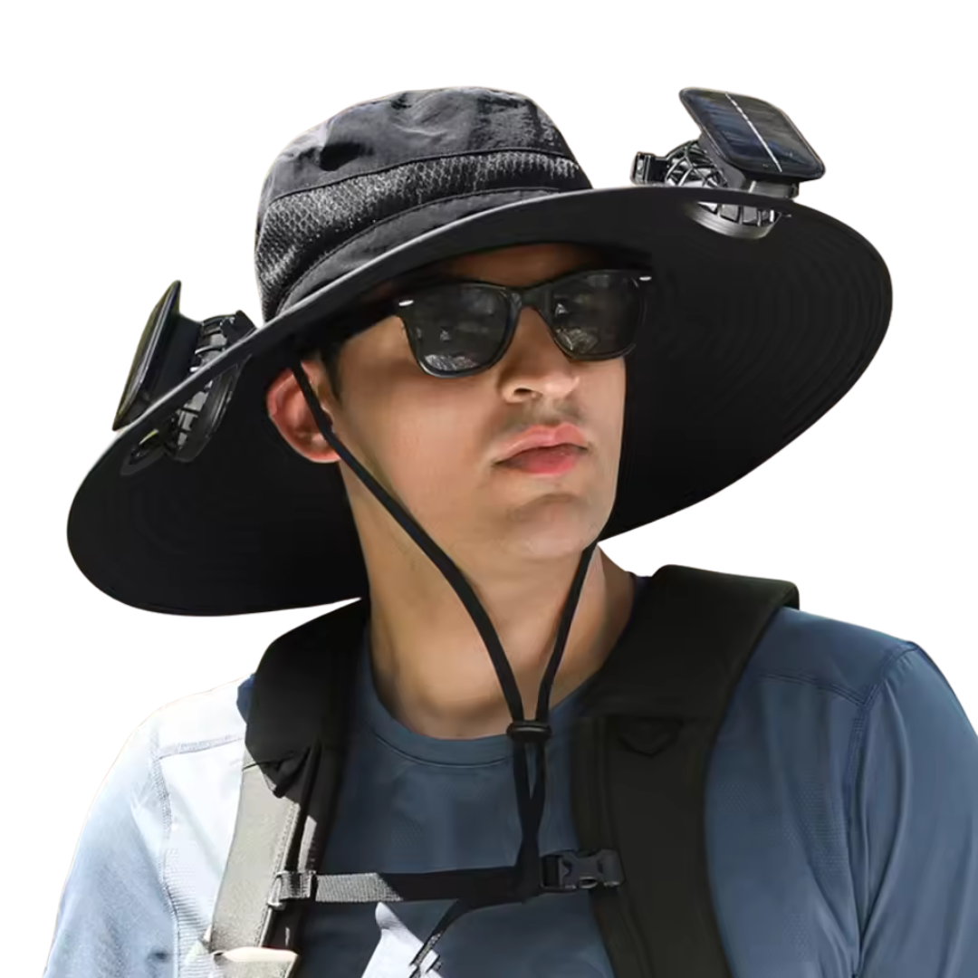 SUNDRAZE Solar Fan Fishing Hat