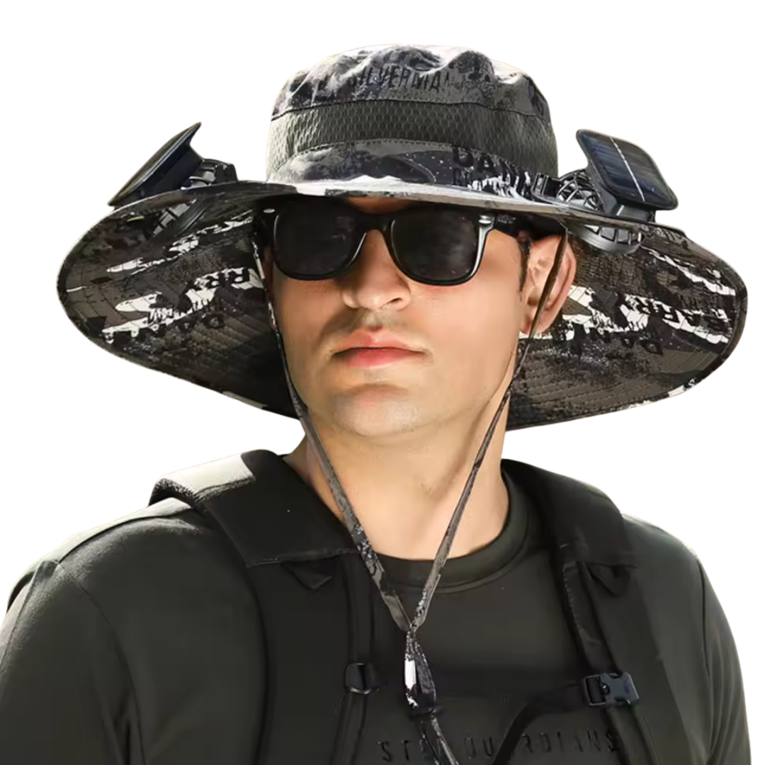 SUNDRAZE Solar Fan Fishing Hat