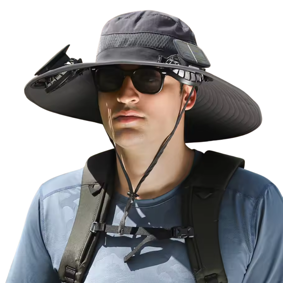 SUNDRAZE Solar Fan Fishing Hat