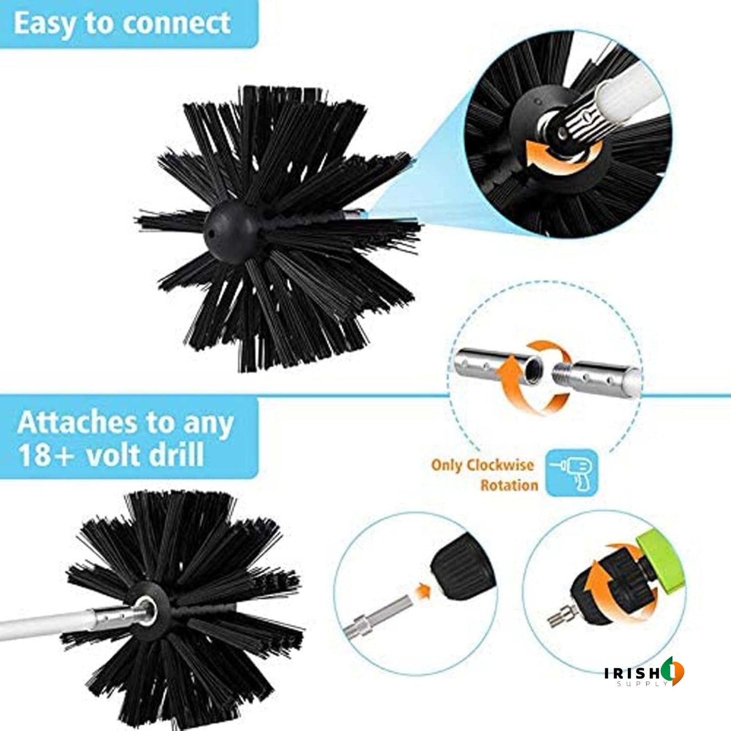 SWEEPMASTER Flexible Chimney Brush Rod Kit