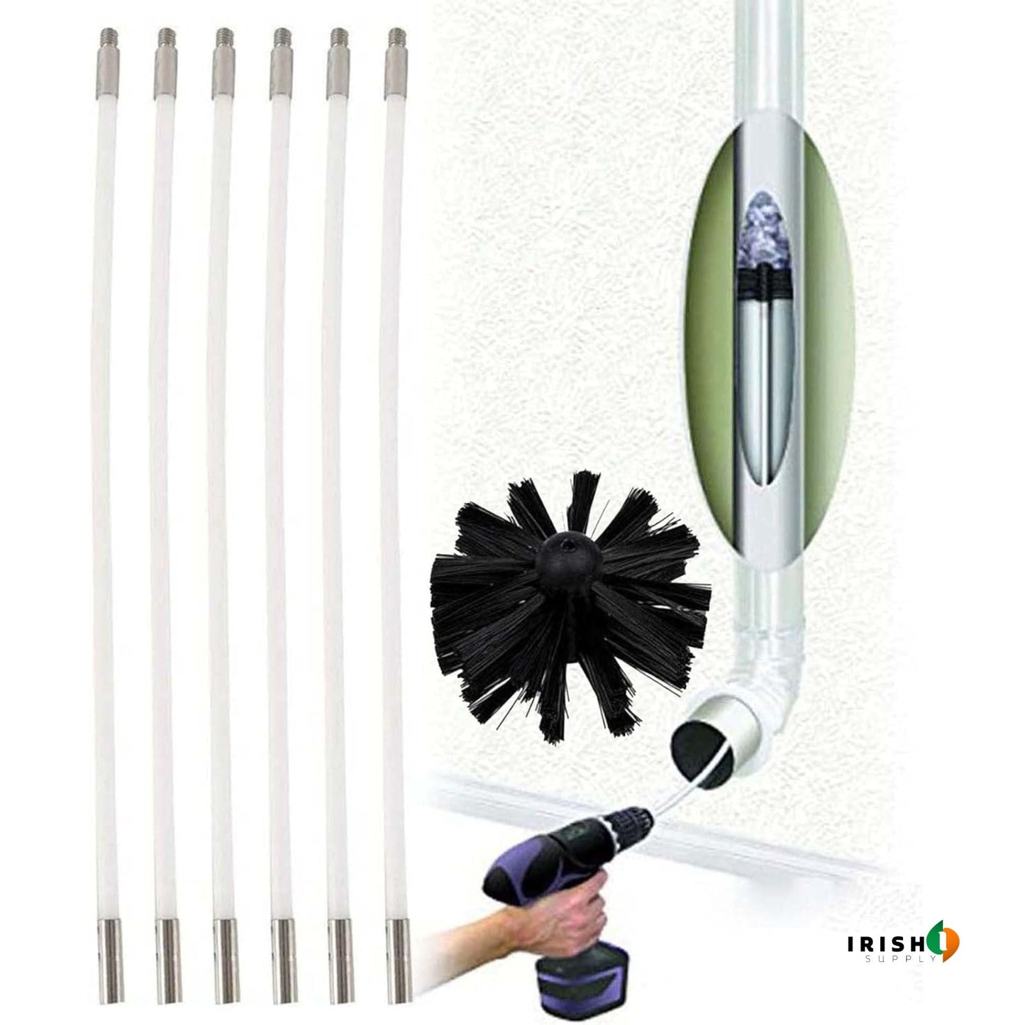 SWEEPMASTER Flexible Chimney Brush Rod Kit