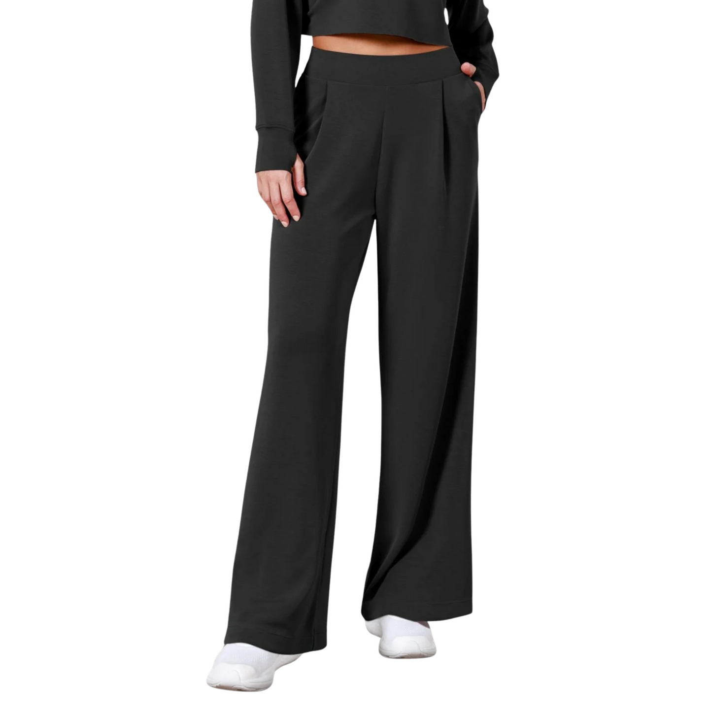 VANTIQ High-Waisted Straight Pants