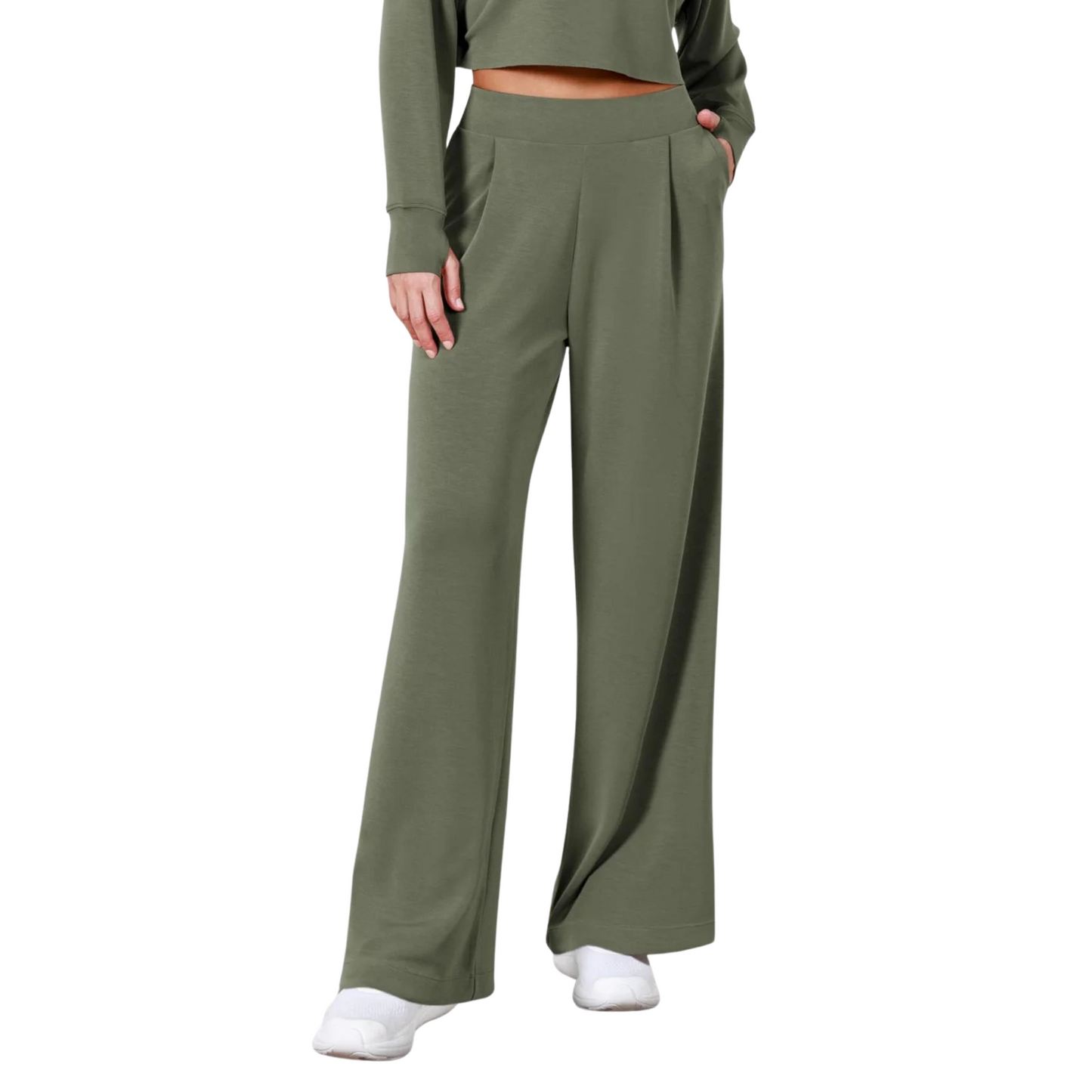 VANTIQ High-Waisted Straight Pants