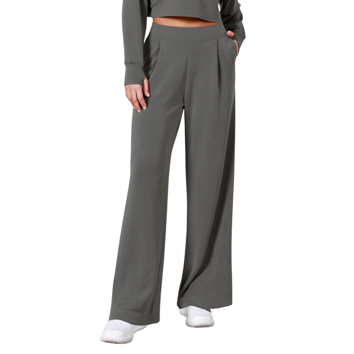 VANTIQ High-Waisted Straight Pants