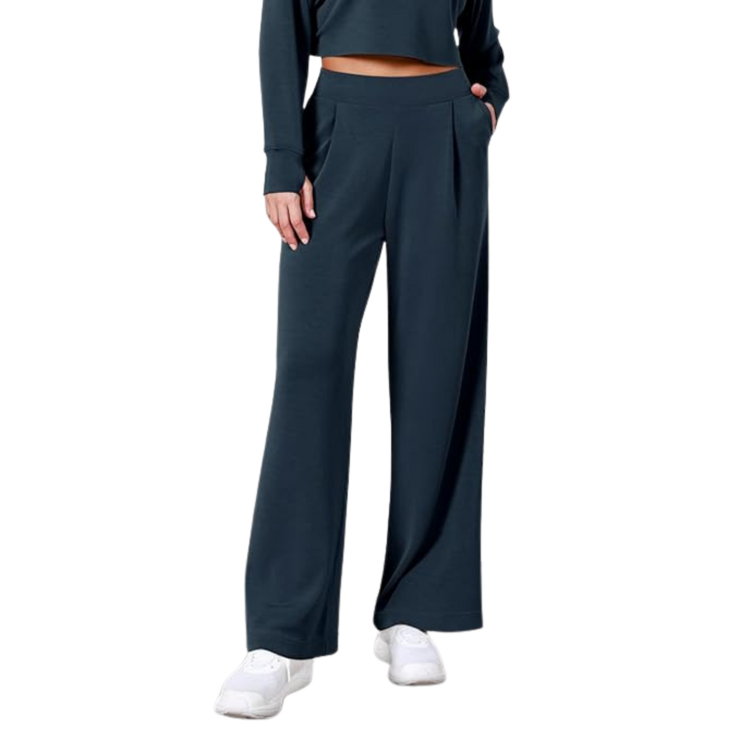 VANTIQ High-Waisted Straight Pants