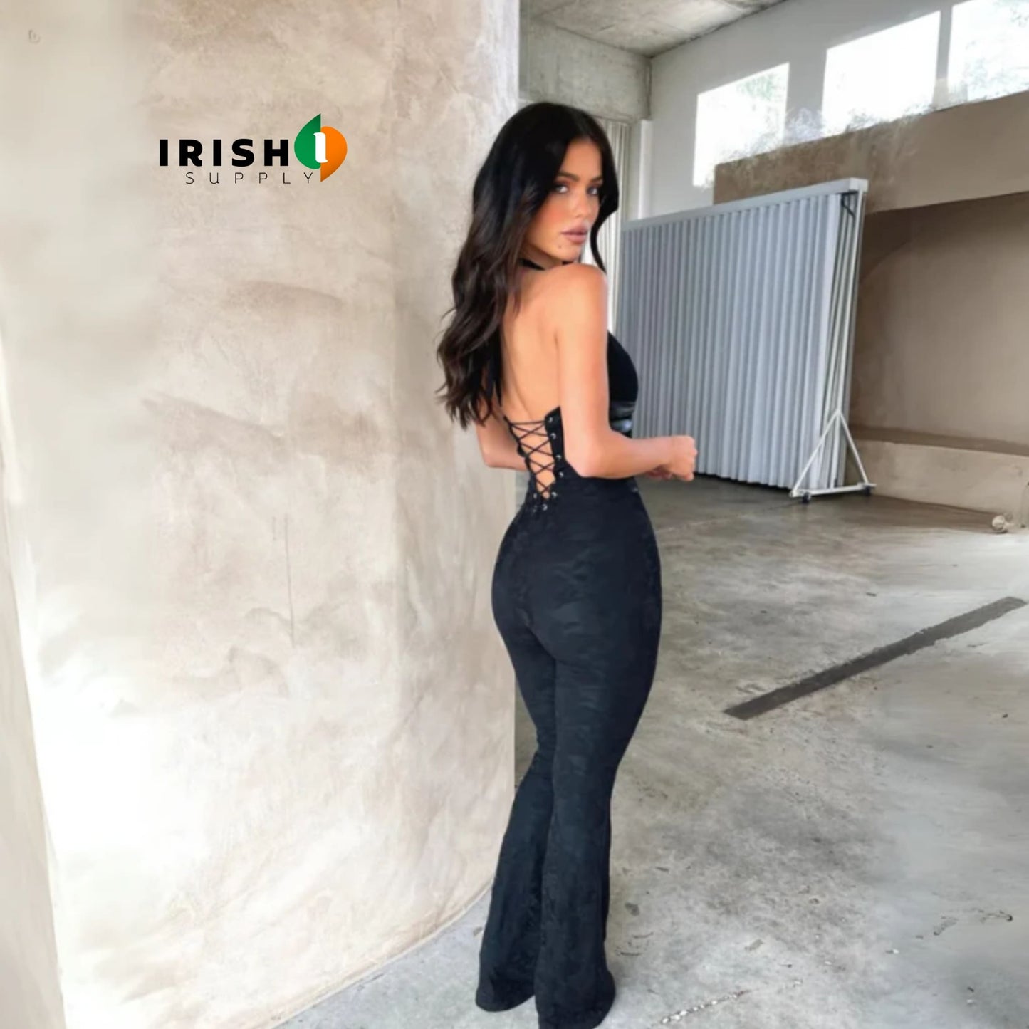 Vephoria Deep V Premium Lace Jumpsuit