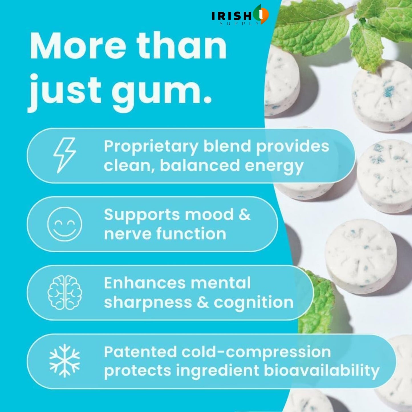 Nuro Gum | Sugar-Free Brain Boost Gum (54 pcs)