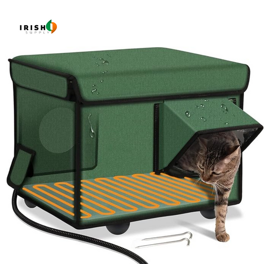 MEOWSANTUARY Weatherproof Heated Cat House for Outdoor Cats