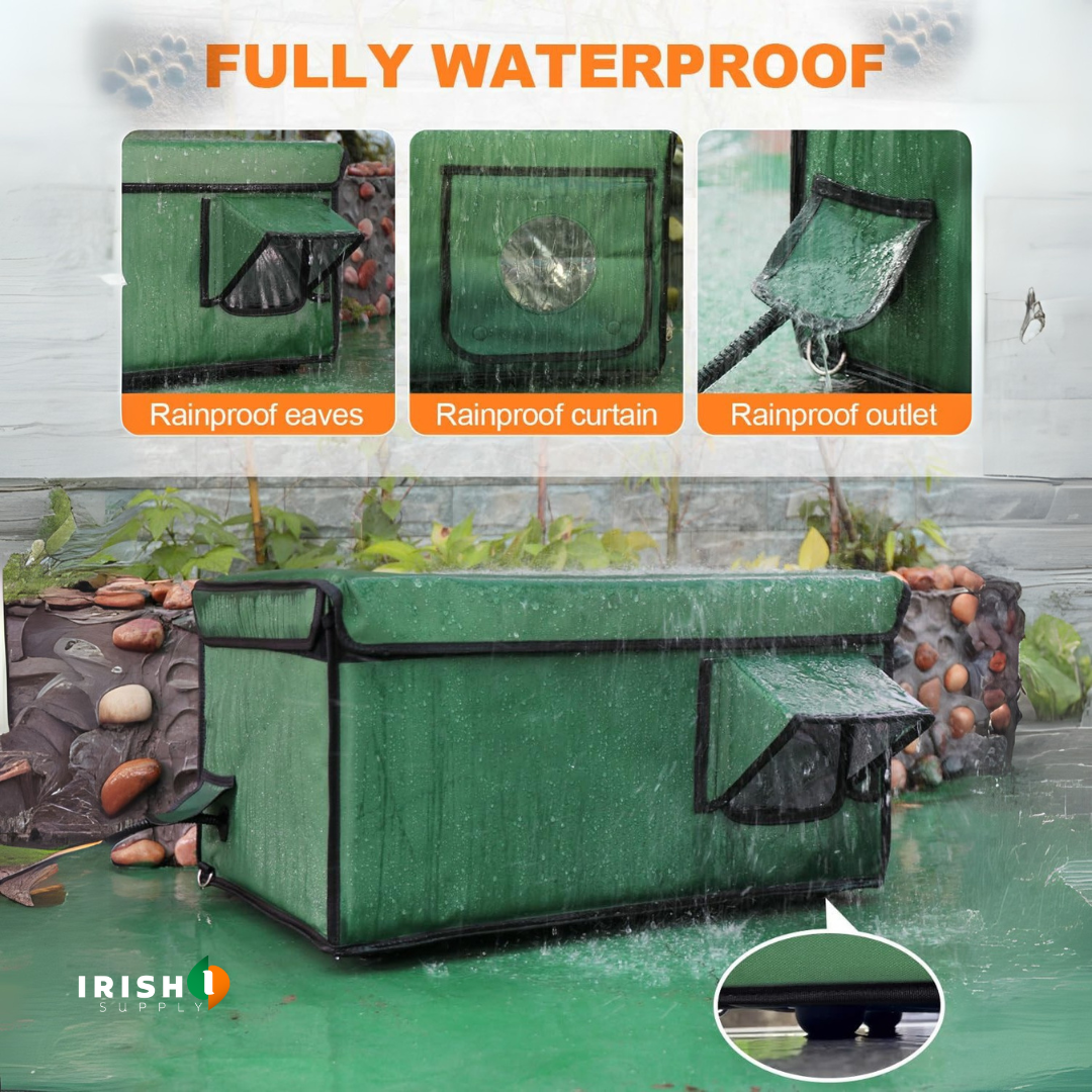 MEOWSANTUARY Weatherproof Heated Cat House for Outdoor Cats