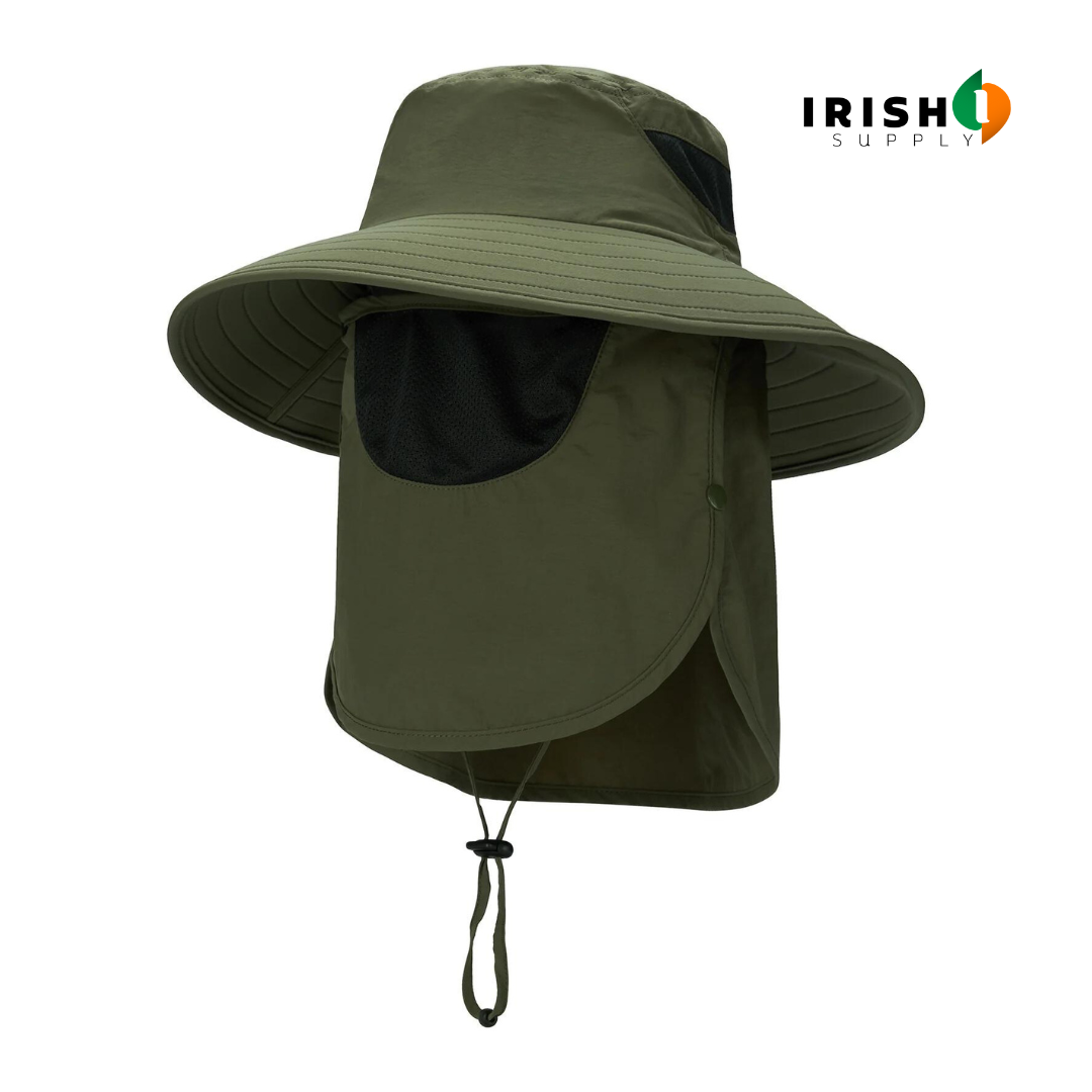 Irish Supply, SUNGUARD, Fishing and Hiking Hat with Neck Flap