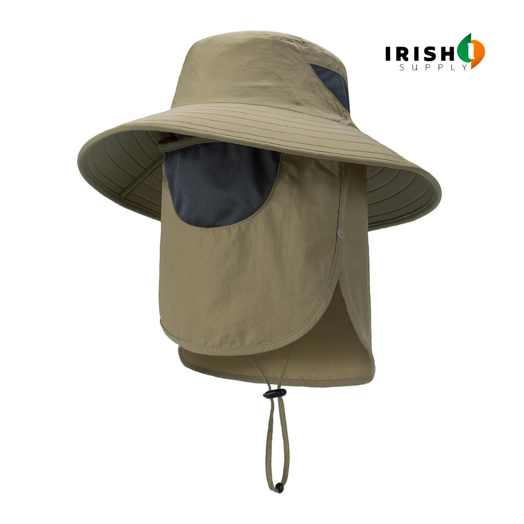 Irish Supply, SUNGUARD, Fishing and Hiking Hat with Neck Flap