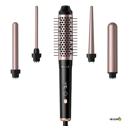 GLIDECURL Rotating Hair Curler with Interchangeable Barrels
