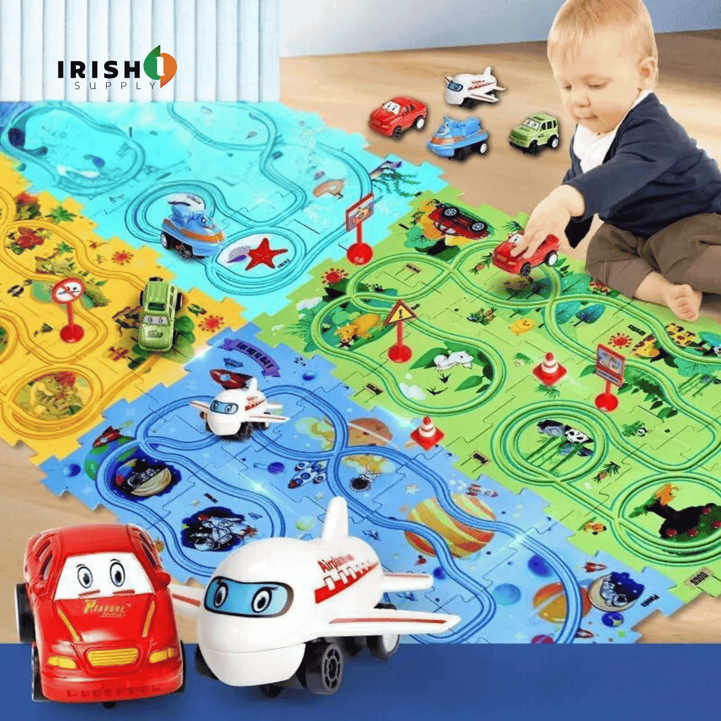 TRAMCRAFT Kids Car Track Set
