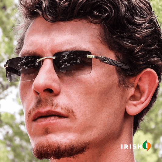 RETROGAZE™ Mens Square Rimless Golden Frame
