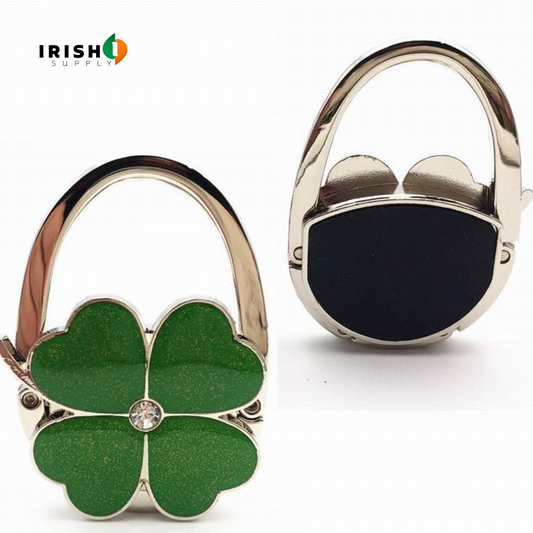 CLOVERHOOK Clover Design Foldable Handbag Hanger Folding Purse Table Hook Holder