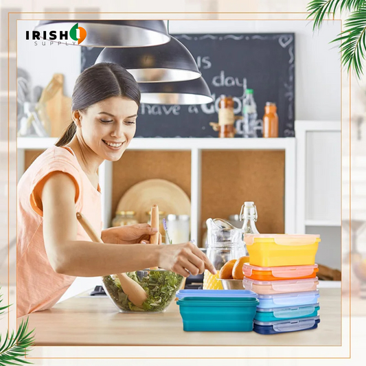 PACKEASE Collapsible Silicone Food Containers