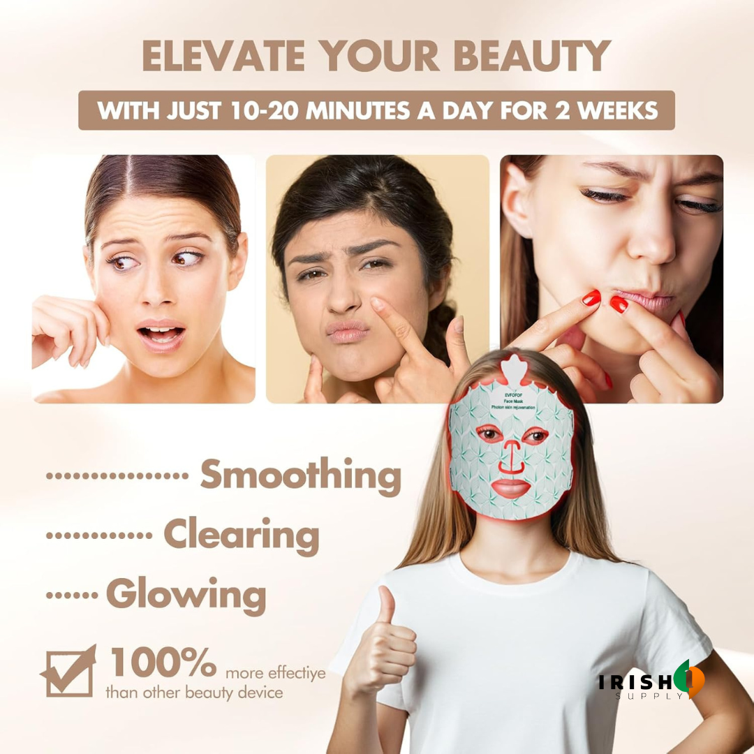 GLOWFORMA 7 LED Light Therapy Skin Rejuvenation Silicone Mask