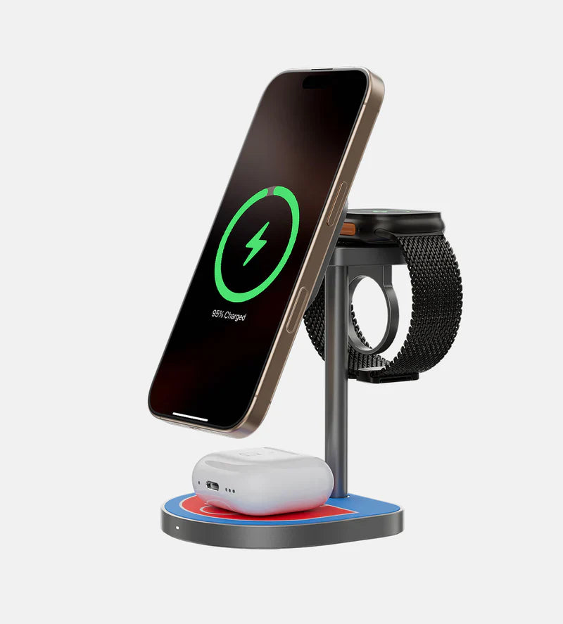 TRICHARGE  3-Point Power Creative 3-in-1 MagSafe Charging Stand